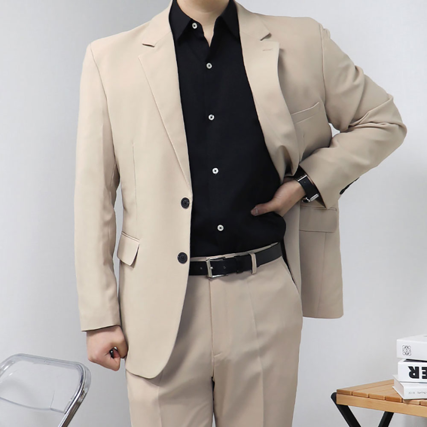 베이지색정장 개화기남자 남자예복 베이지셋업