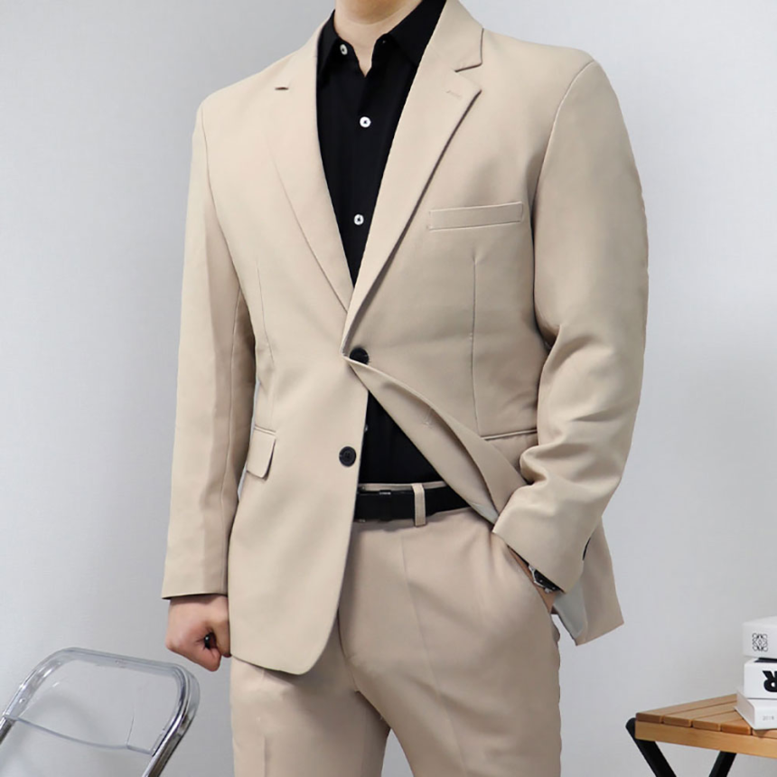 베이지색정장 개화기남자 남자예복 베이지셋업