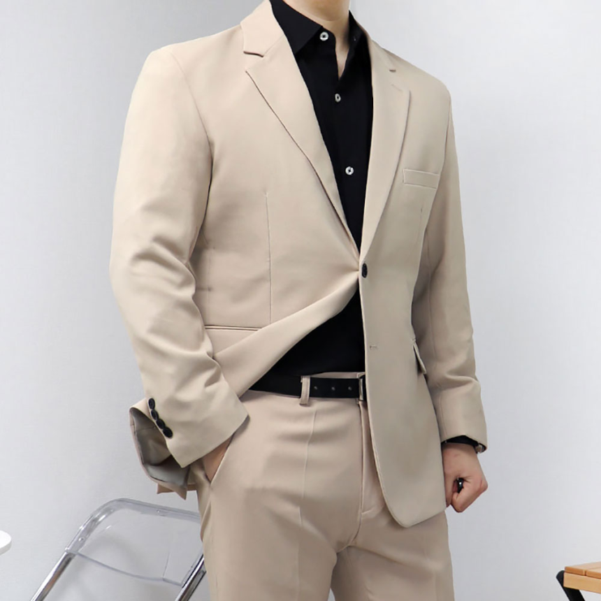 베이지색정장 개화기남자 남자예복 베이지셋업