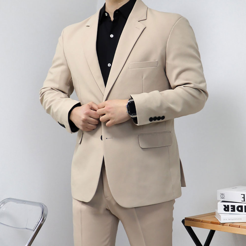 베이지색정장 개화기남자 남자예복 베이지셋업