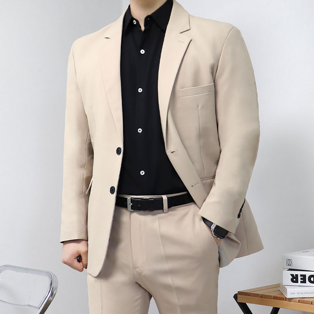 베이지색정장 개화기남자 남자예복 베이지셋업