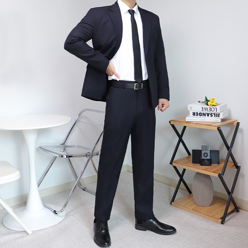남자겨울셋업 겨울양복 다크네이비정장