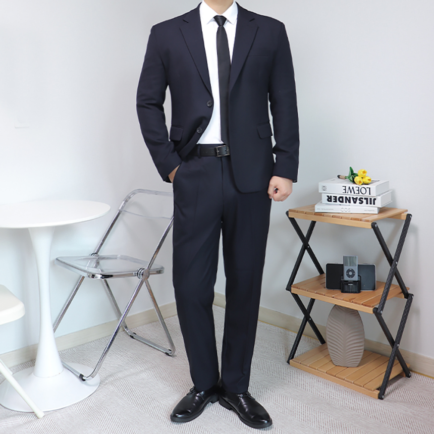 남자겨울셋업 겨울양복 다크네이비정장