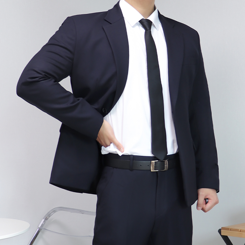 남자겨울셋업 겨울양복 다크네이비정장