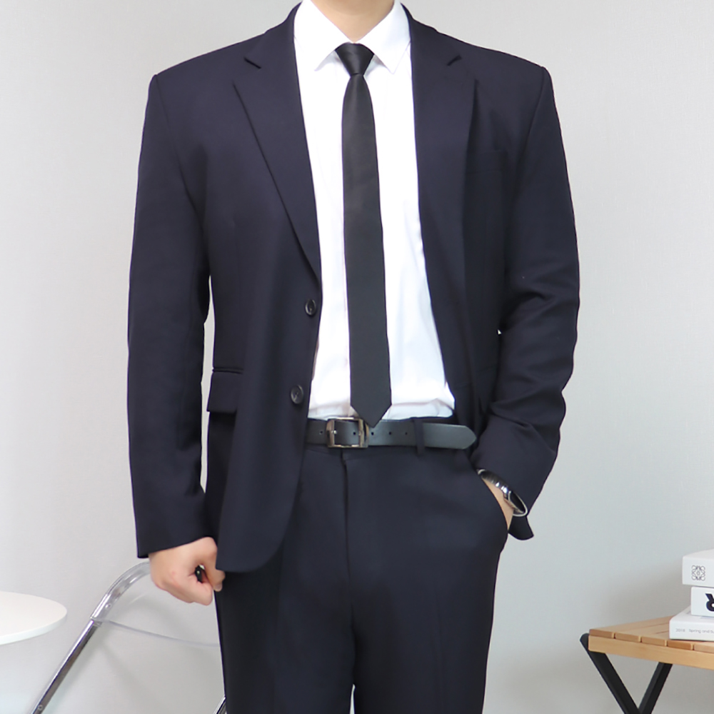 남자겨울셋업 겨울양복 다크네이비정장