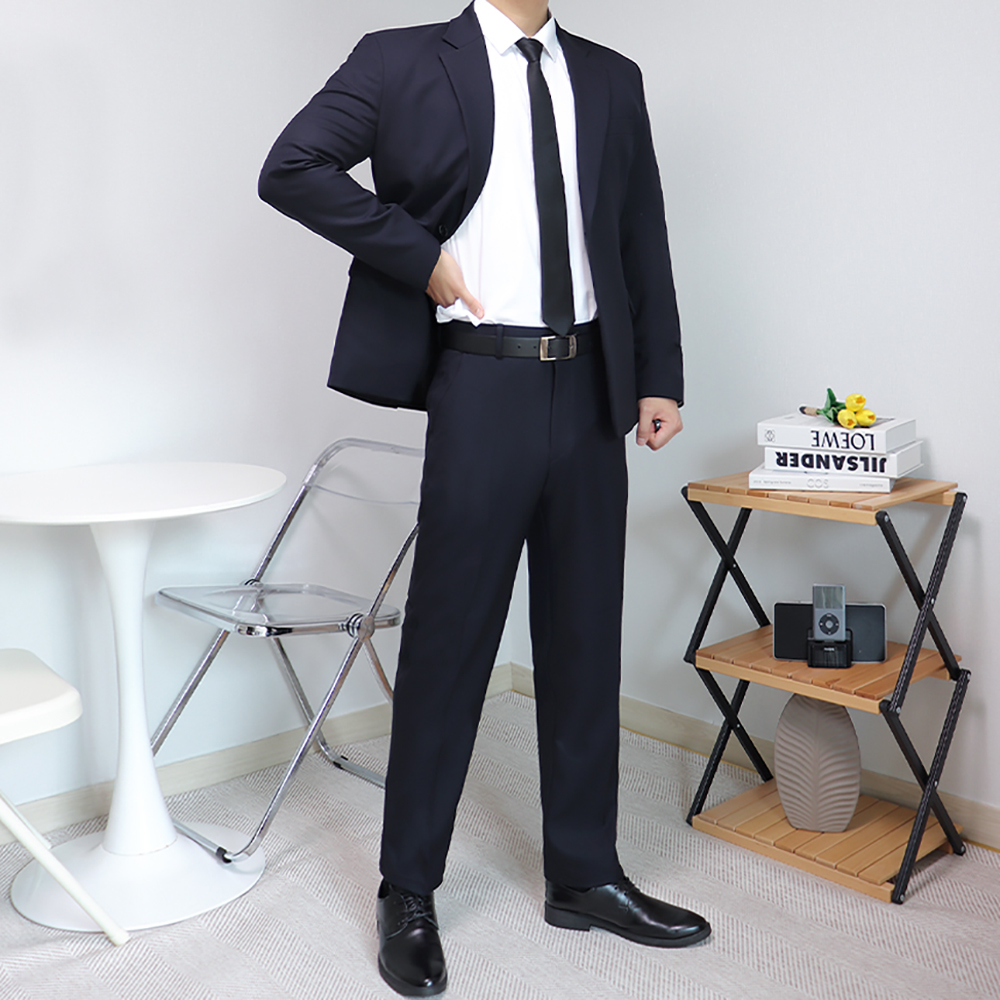남자겨울셋업 겨울양복 다크네이비정장