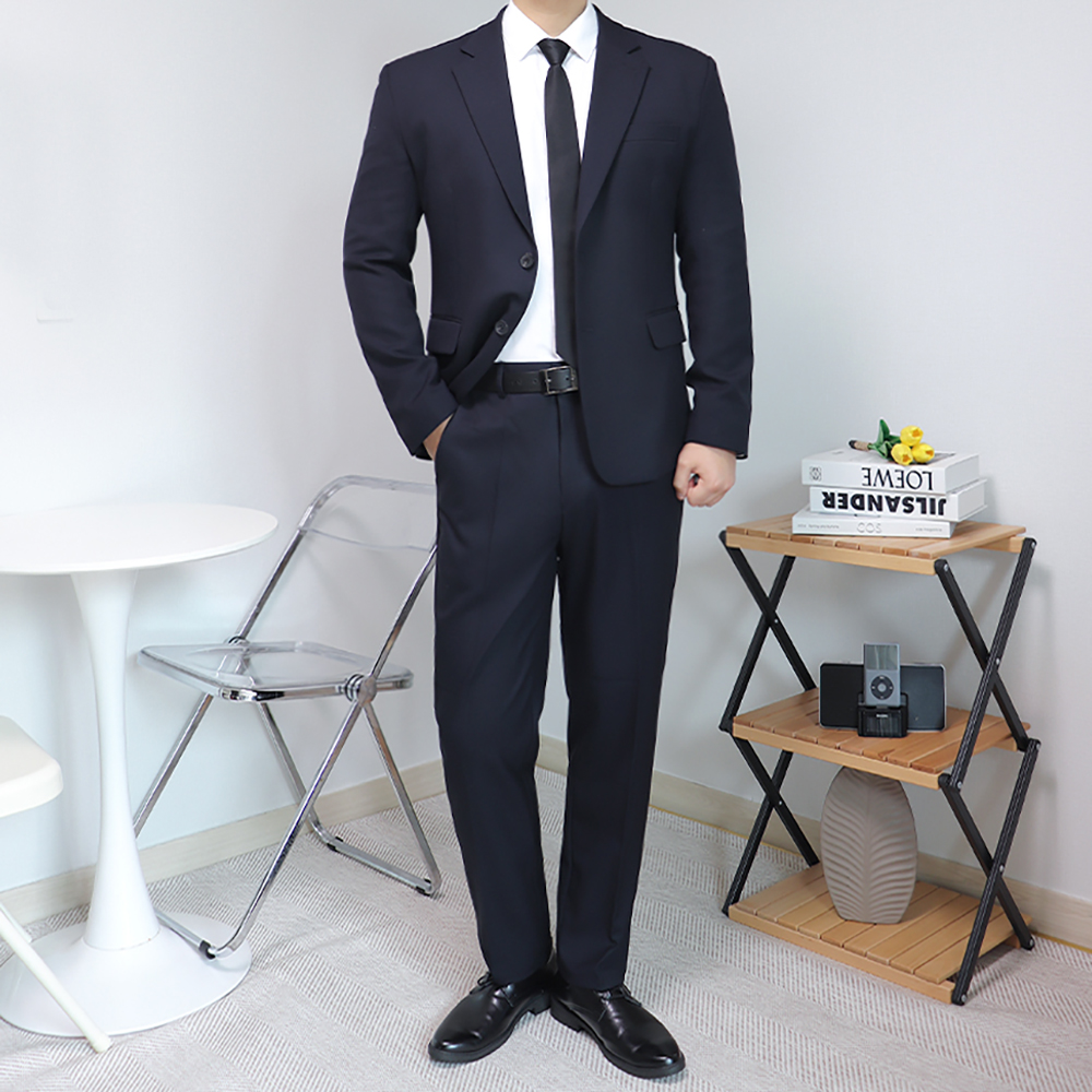 남자겨울셋업 겨울양복 다크네이비정장