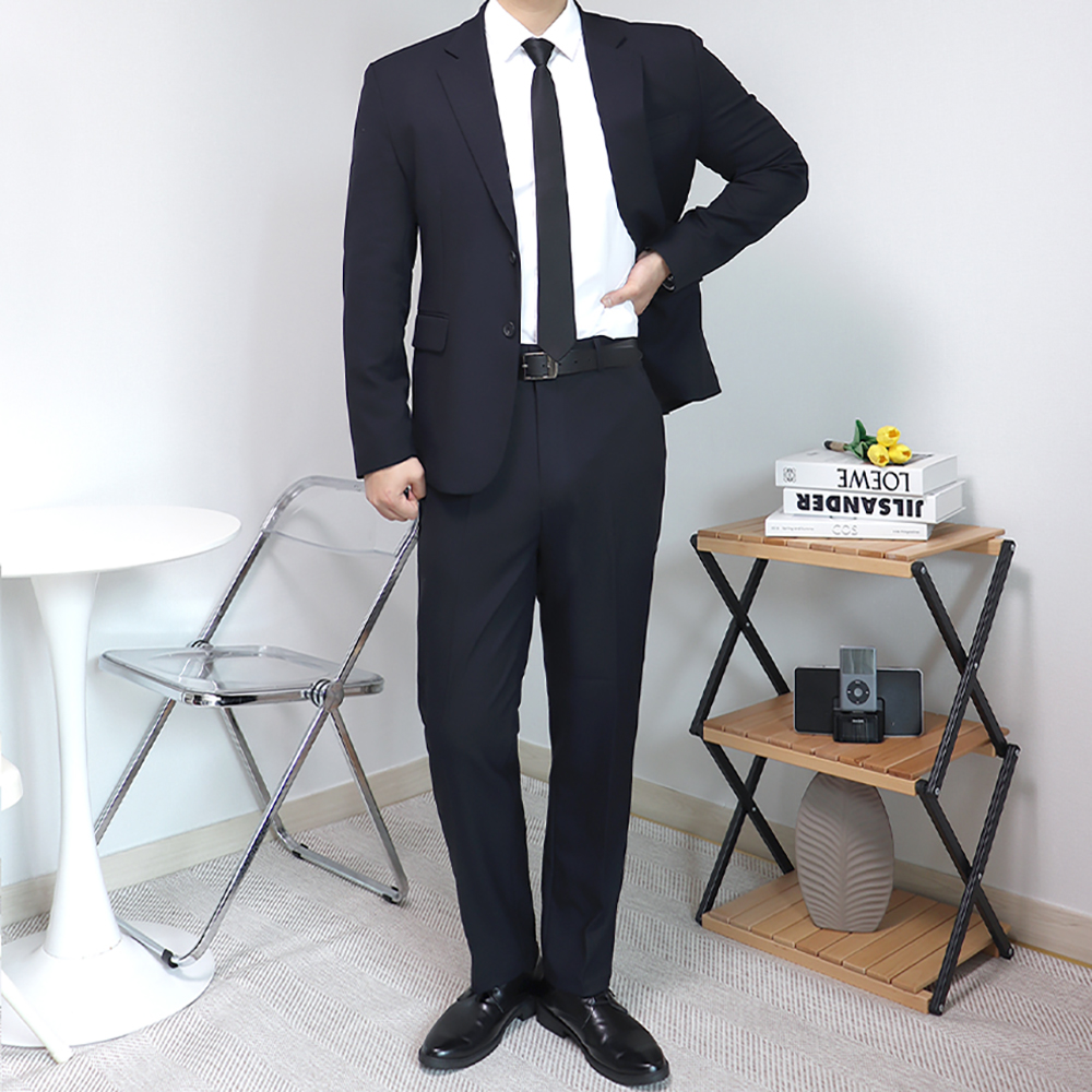 남자겨울셋업 겨울양복 다크네이비정장