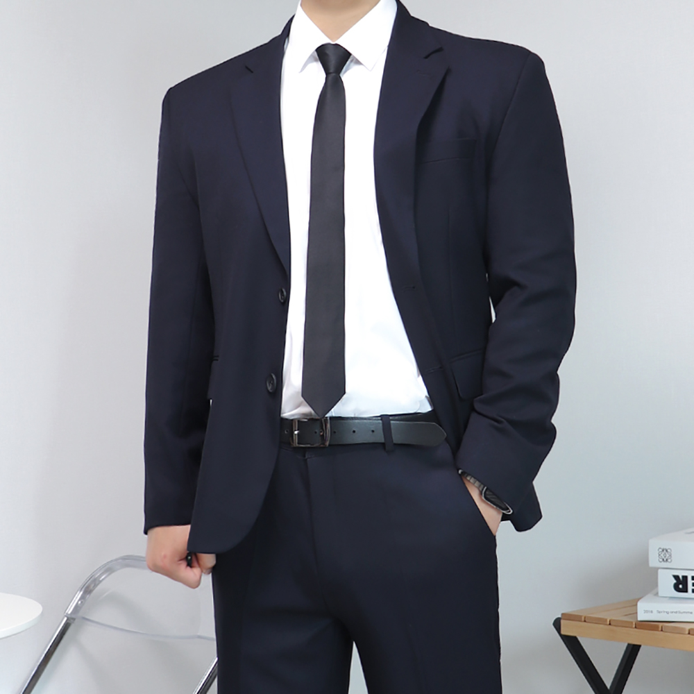 남자겨울셋업 겨울양복 다크네이비정장