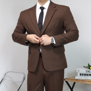 남자결혼식복장 갈색정장 남자셋업수트 겨울양복