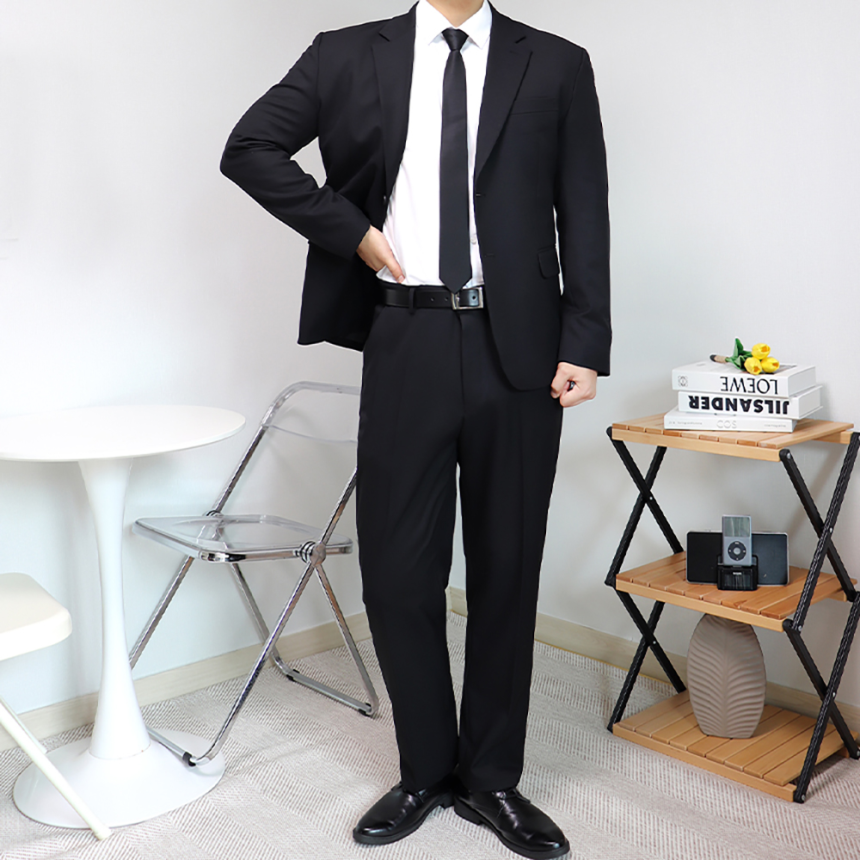 남자 블랙 장례식 정장 겨울 양복 셋업 수트
