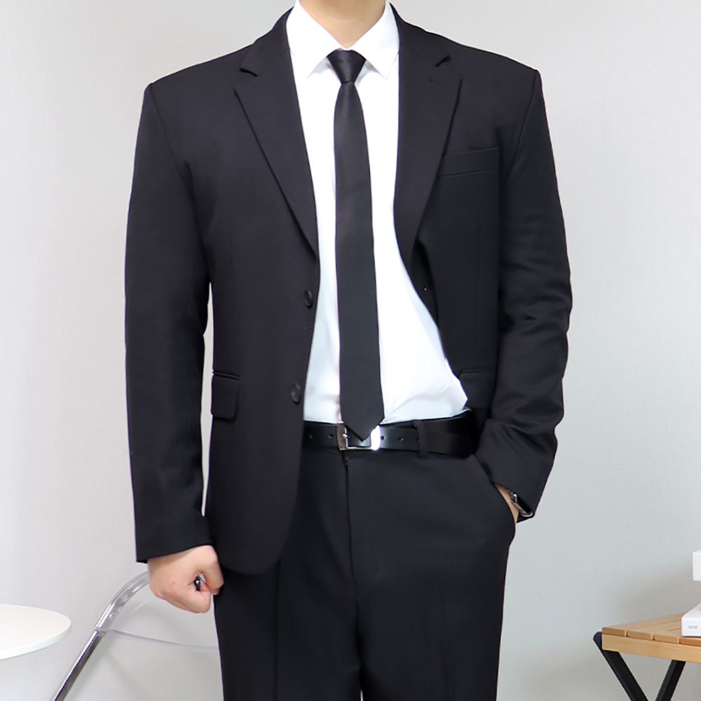 남자 블랙 장례식 정장 겨울 양복 셋업 수트