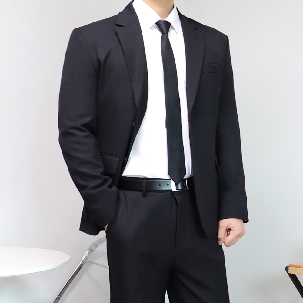남자 블랙 장례식 정장 겨울 양복 셋업 수트