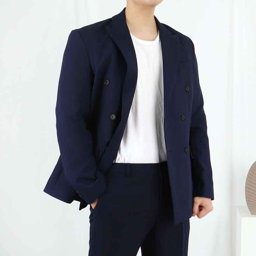 남자 결혼식 하객룩 다크 네이비 정장
