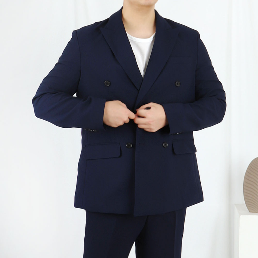 남자 결혼식 하객룩 다크 네이비 정장