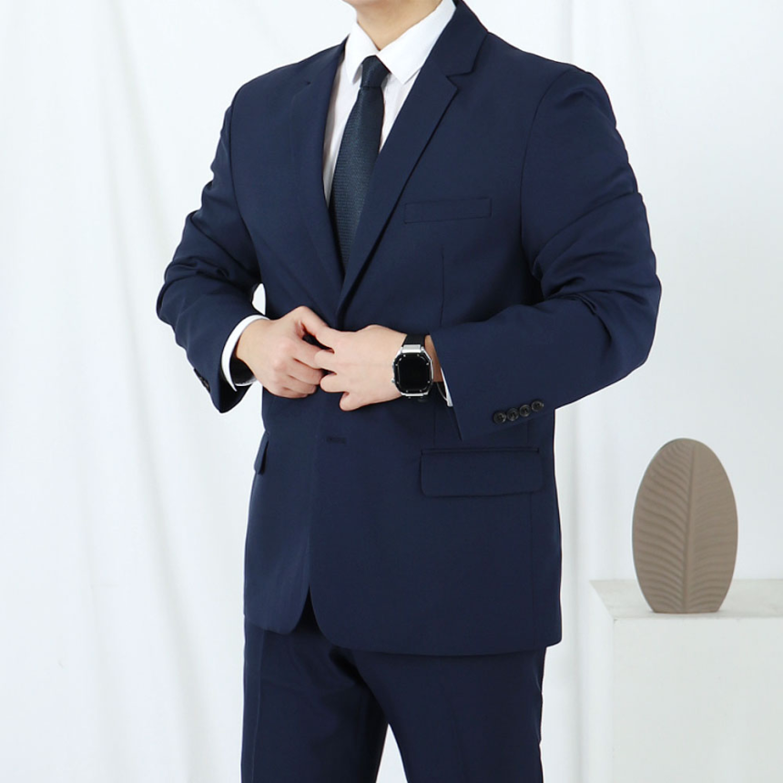 남자 다크네이비 정장 결혼식 하객룩