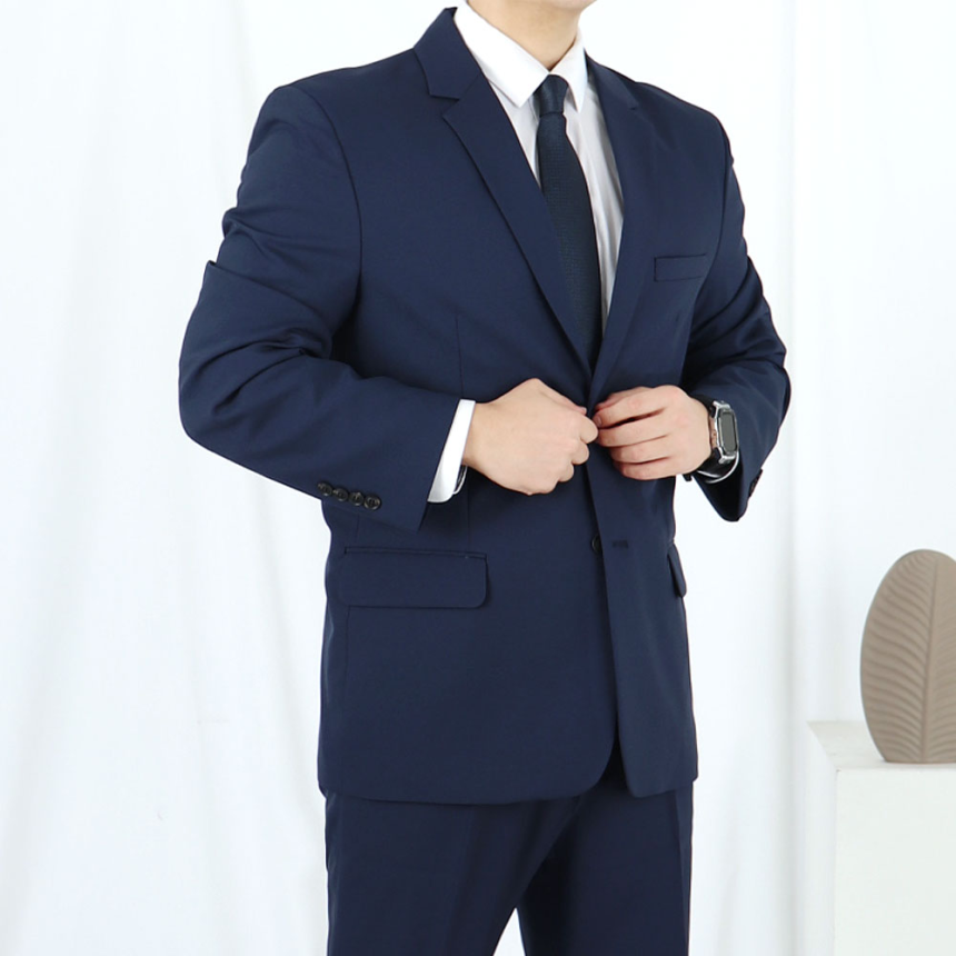 남자 다크네이비 정장 결혼식 하객룩