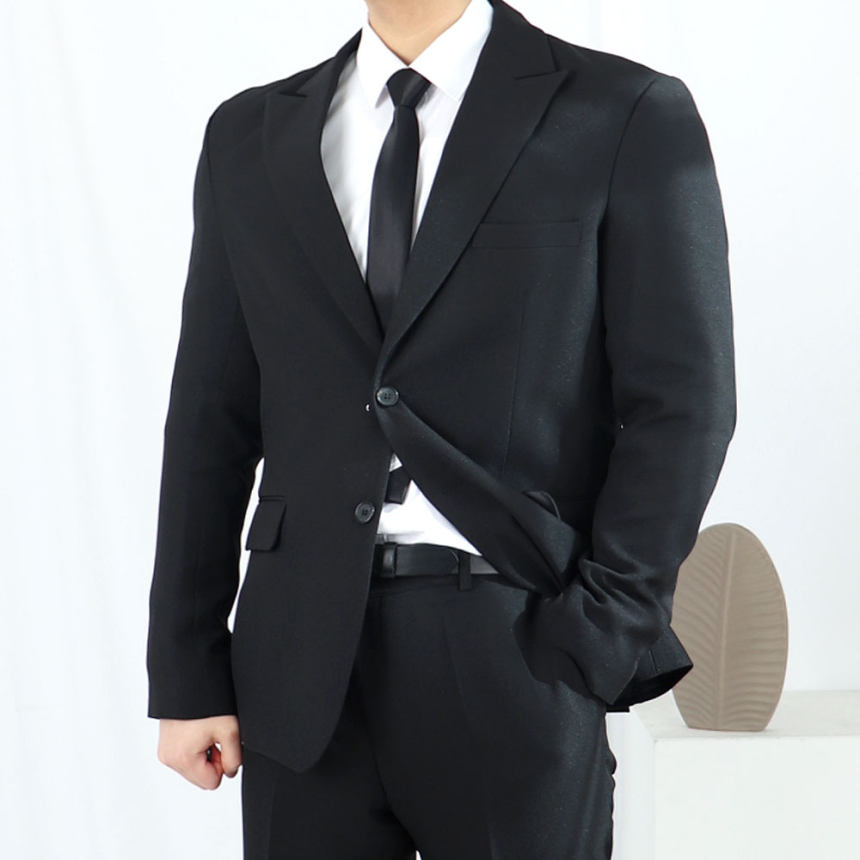 경성 의복 예복 셋업 피크드라펠 블랙 수트