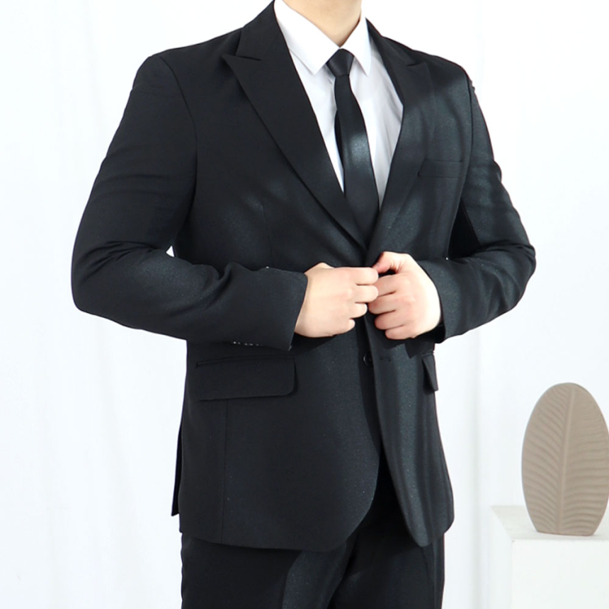 경성 의복 예복 셋업 피크드라펠 블랙 수트
