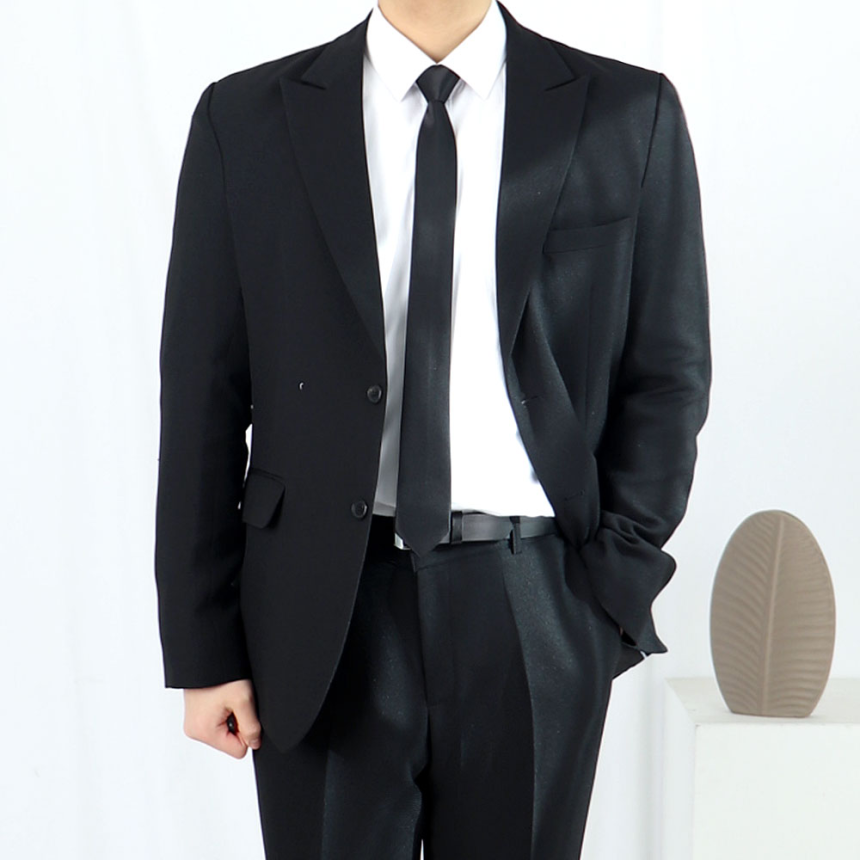 경성 의복 예복 셋업 피크드라펠 블랙 수트