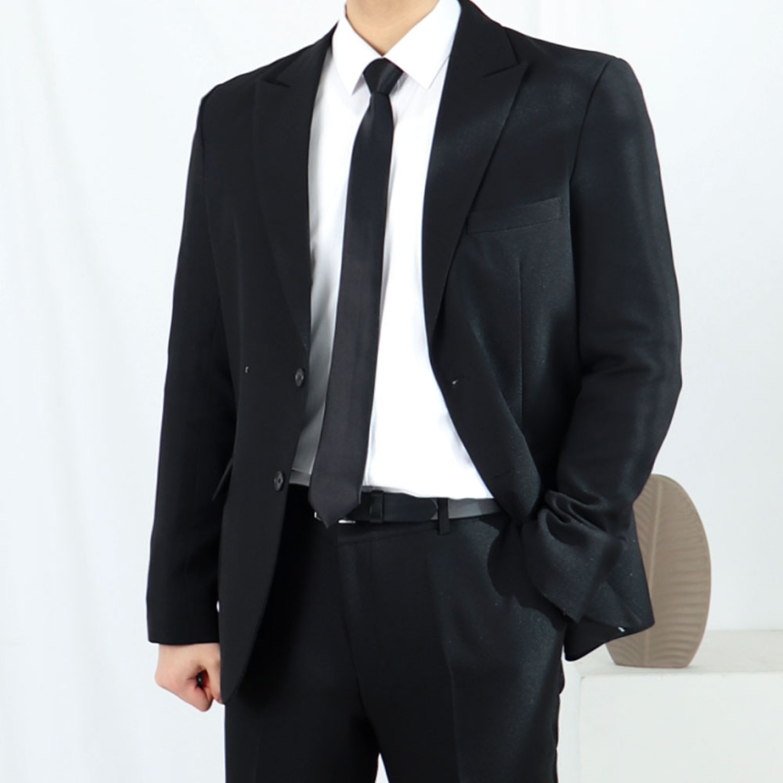 경성 의복 예복 셋업 피크드라펠 블랙 수트
