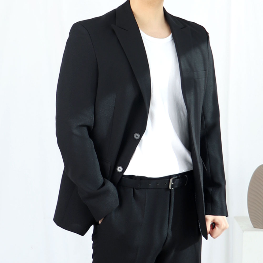 경성 의복 예복 셋업 피크드라펠 블랙 수트