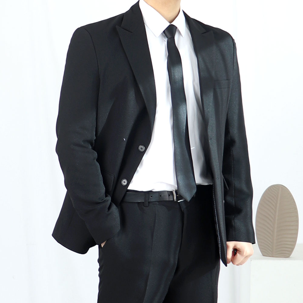 경성 의복 예복 셋업 피크드라펠 블랙 수트