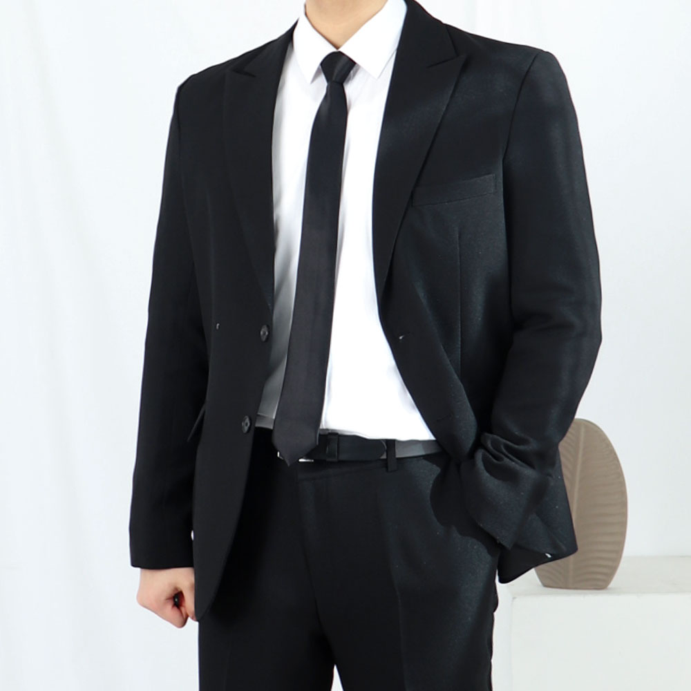 경성 의복 예복 셋업 피크드라펠 블랙 수트