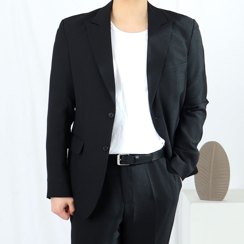경성 의복 예복 셋업 피크드라펠 블랙 수트