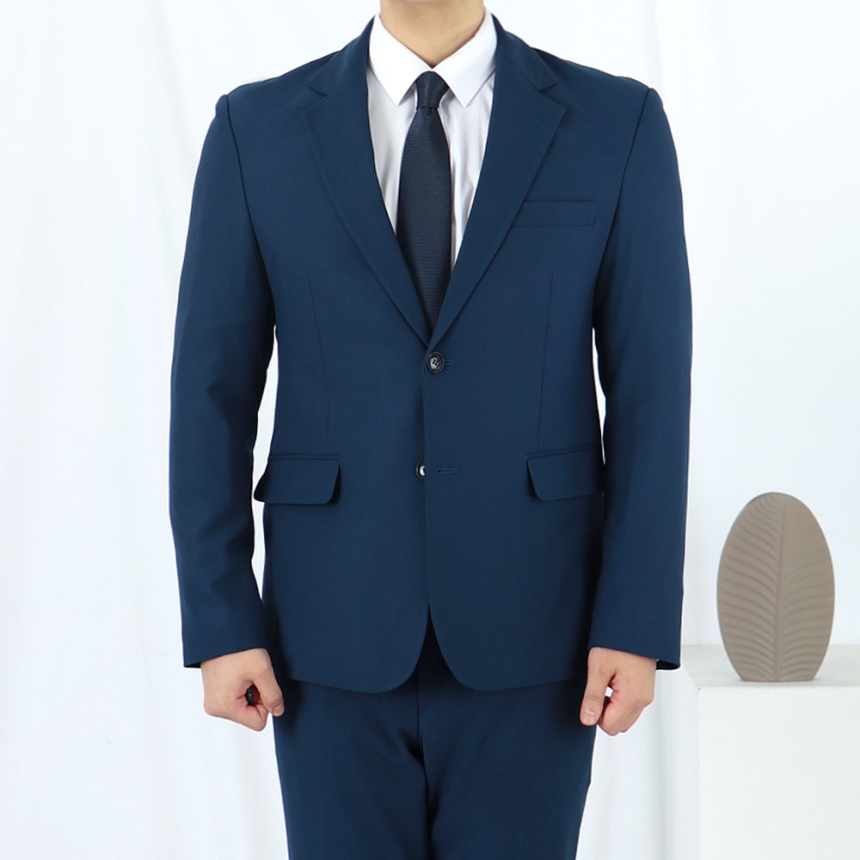 남자 연미복 블루 수트 셀프 웨딩 무대 정장