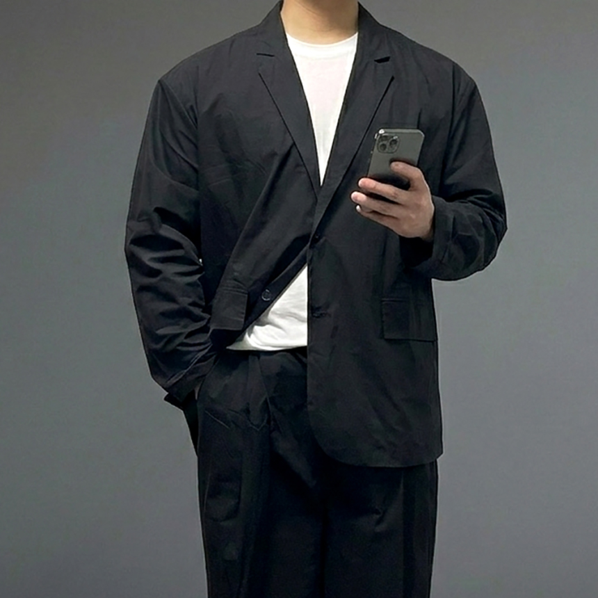 아메카지 셋업 오버핏 수트 결혼식 하객룩 복장