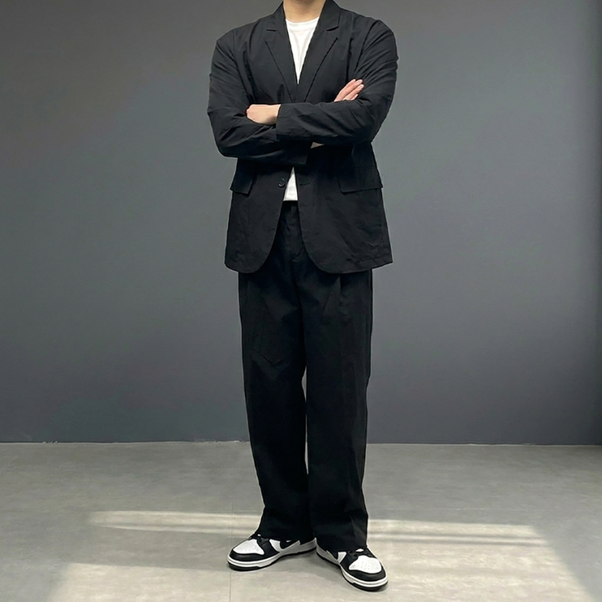 아메카지 셋업 오버핏 수트 결혼식 하객룩 복장