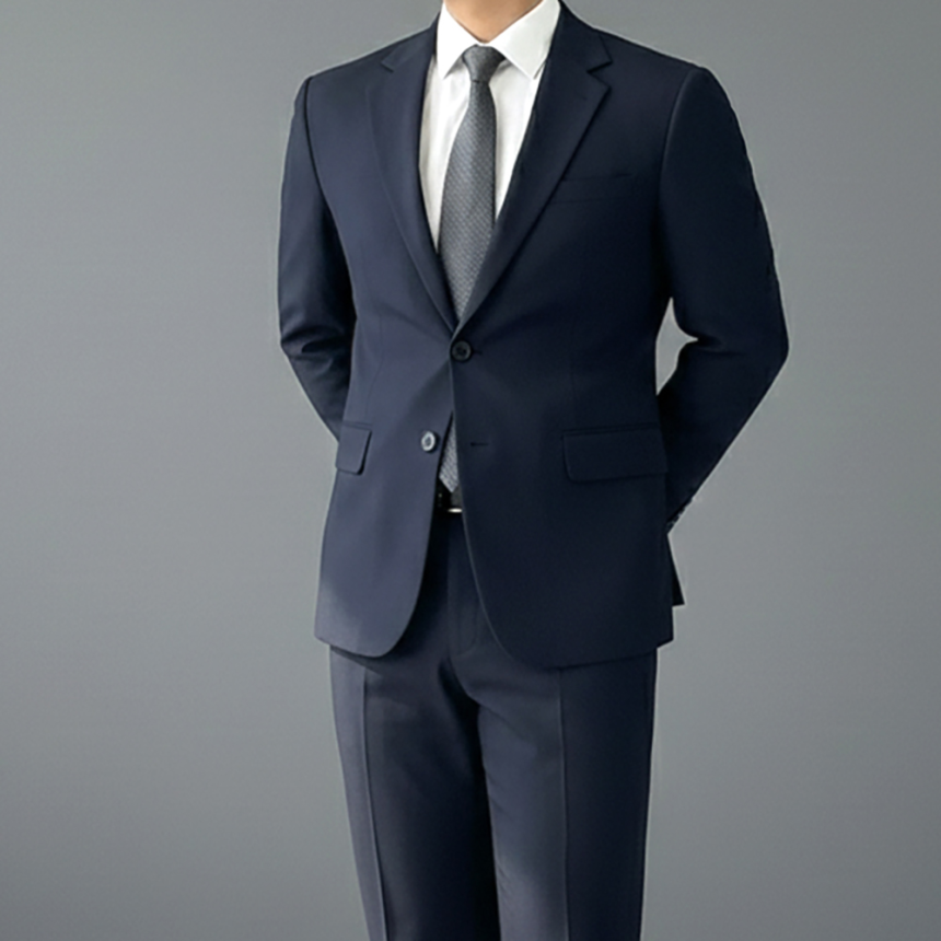 결혼식 하객룩 다크네이비 수트 신랑 예복 정장