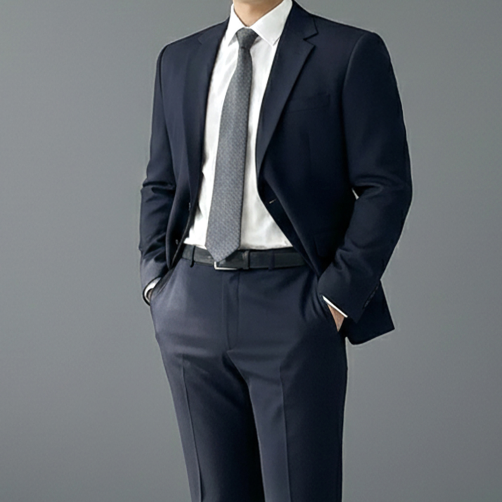 결혼식 하객룩 다크네이비 수트 신랑 예복 정장