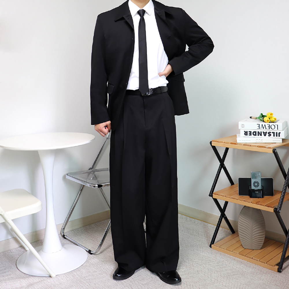 결혼식 복장 하객룩 예복 정장 크롭 셋업 수트