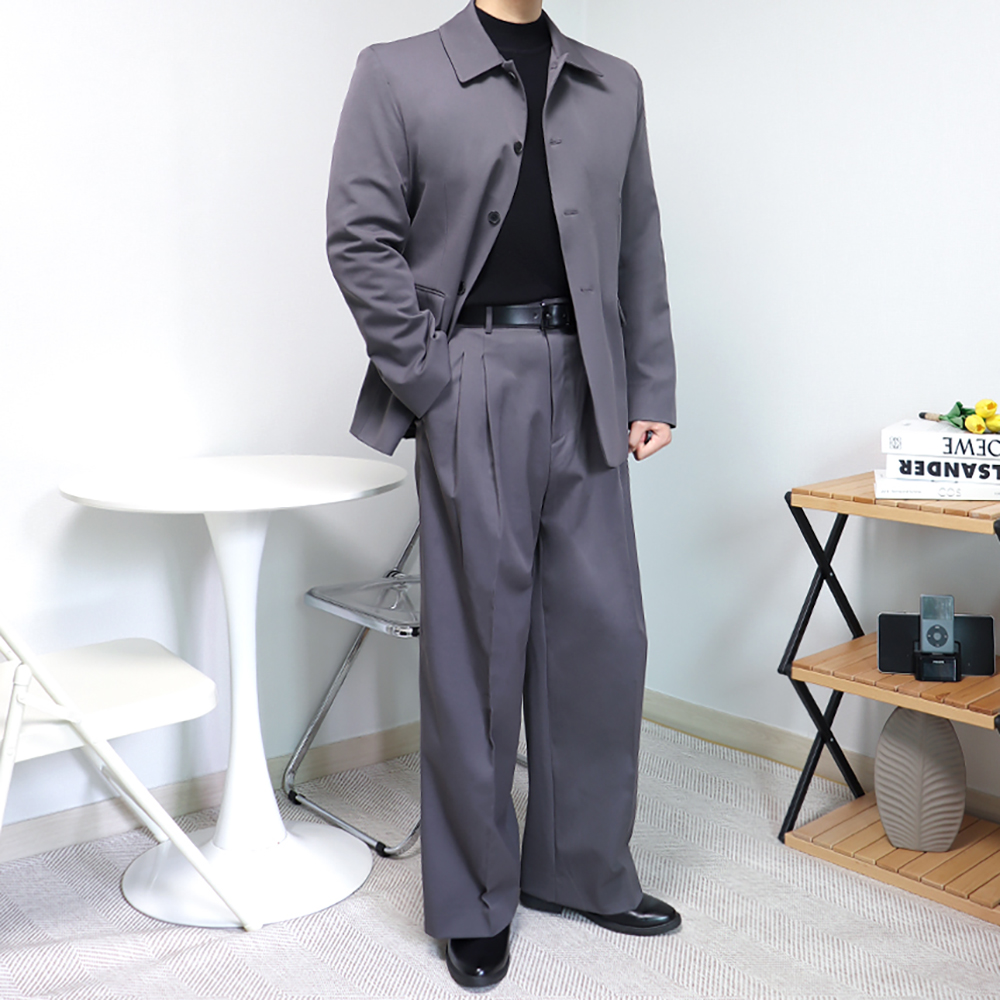 결혼식 복장 하객룩 예복 정장 크롭 셋업 수트