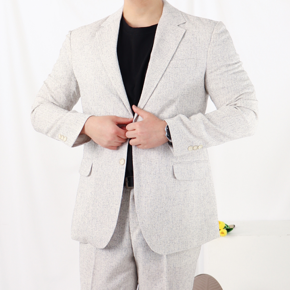 남자 린넨 쿨맥스 시어서커 수트 여름 정장