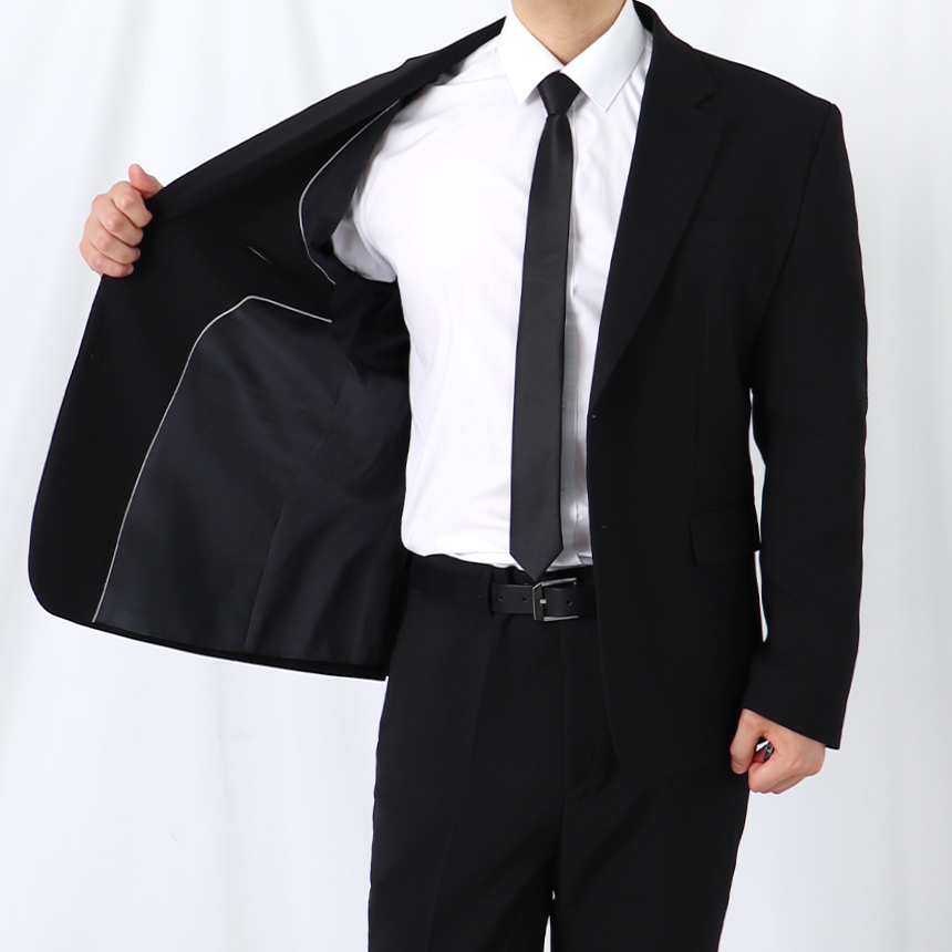 남자 면접 겨울 장례식 세미 블랙 정장
