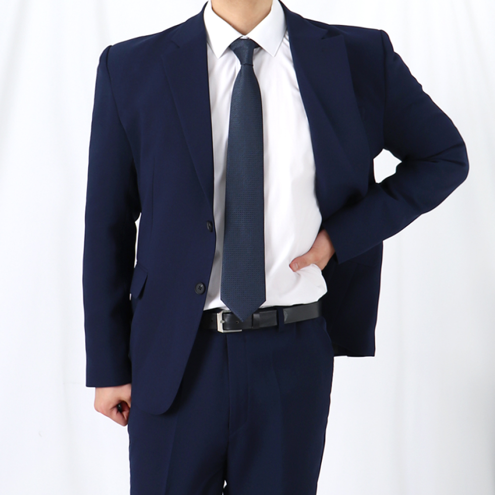 남자 면접 겨울 장례식 세미 블랙 정장