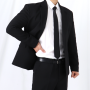 남자 면접 겨울 장례식 세미 블랙 정장