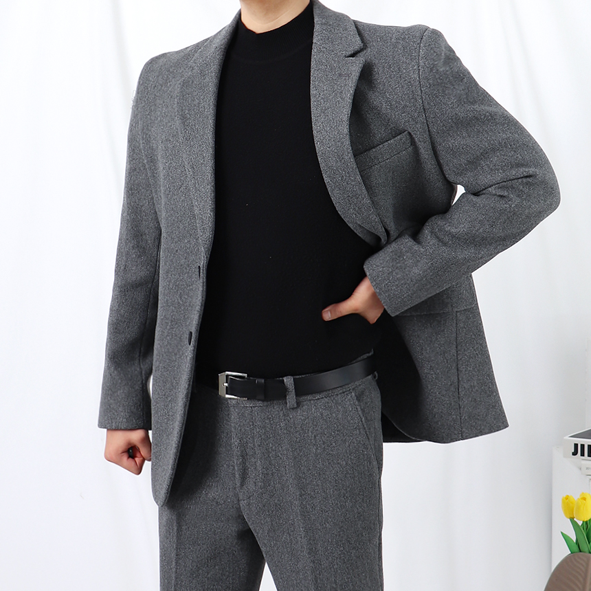 남자 캐시미어 겨울 양복 셋업 울수트 정장