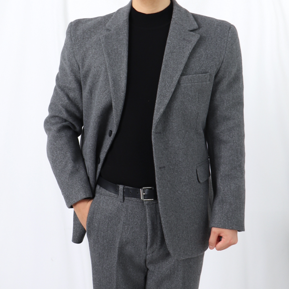 남자 캐시미어 겨울 양복 셋업 울수트 정장