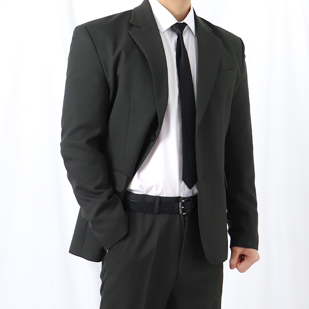 남자 결혼식 예복 복장 셋업 사계절 카키 수트