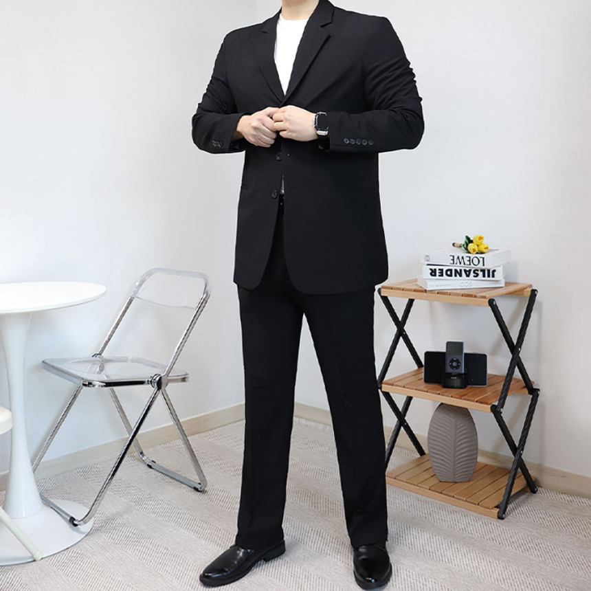 남자 결혼식 하객룩 오버핏 빅사이즈 수트