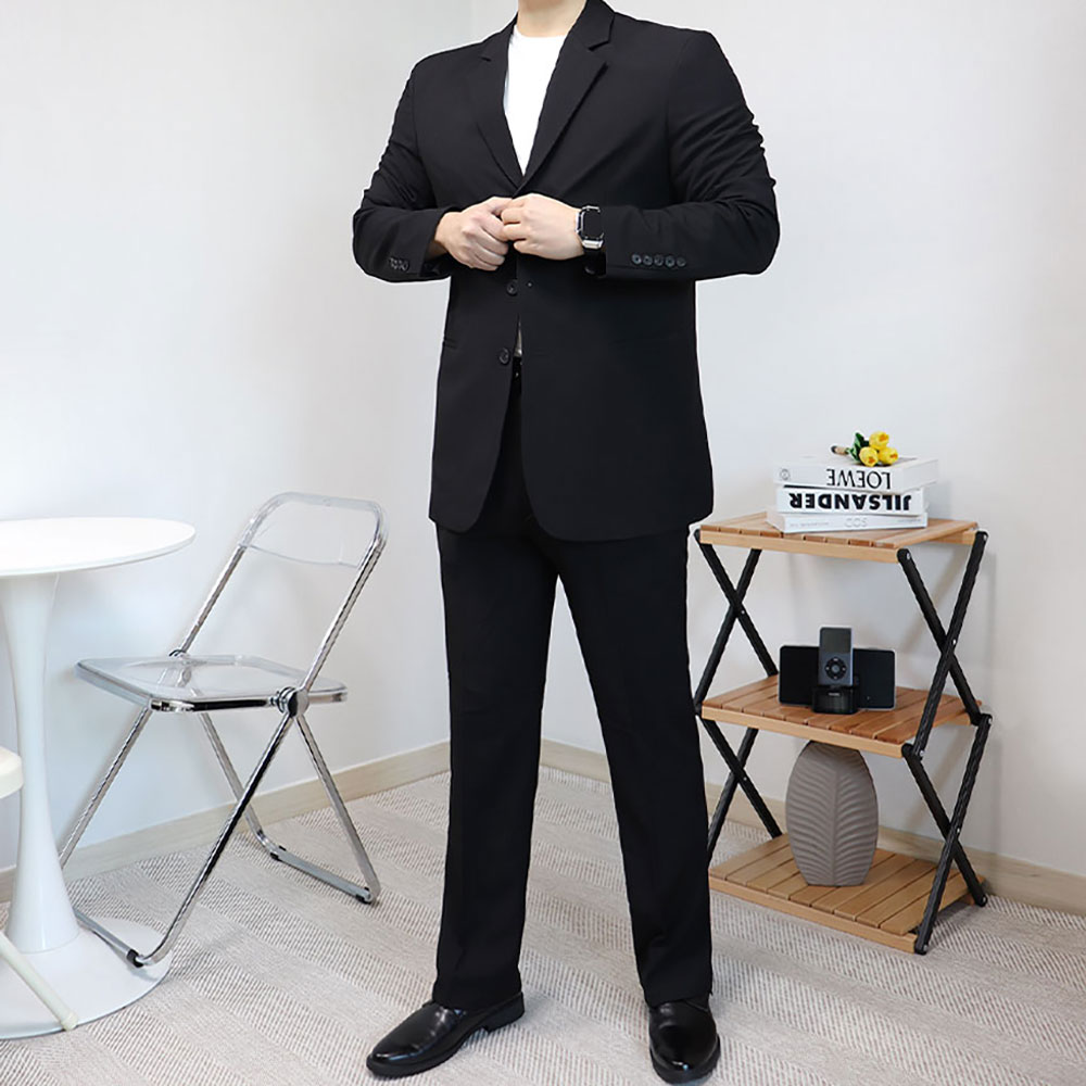 남자 결혼식 하객룩 오버핏 빅사이즈 수트