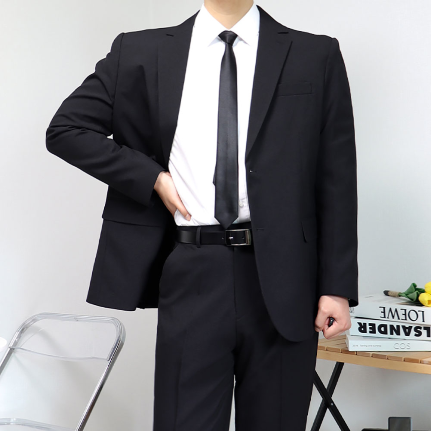 남자 상복 장례식장 정장 검은 양복 수트