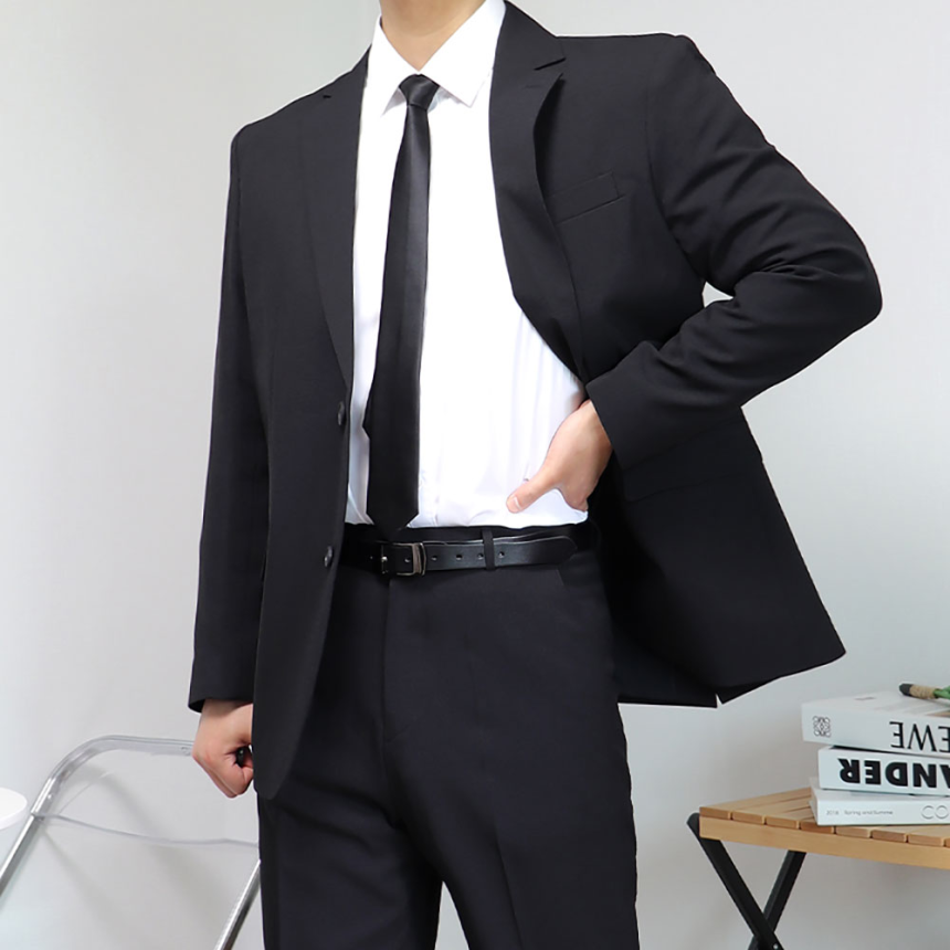 남자 상복 장례식장 정장 검은 양복 수트