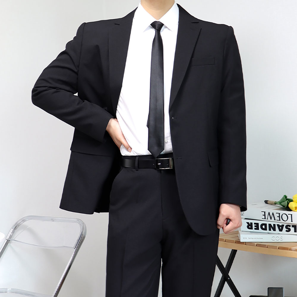 남자 상복 장례식장 정장 검은 양복 수트