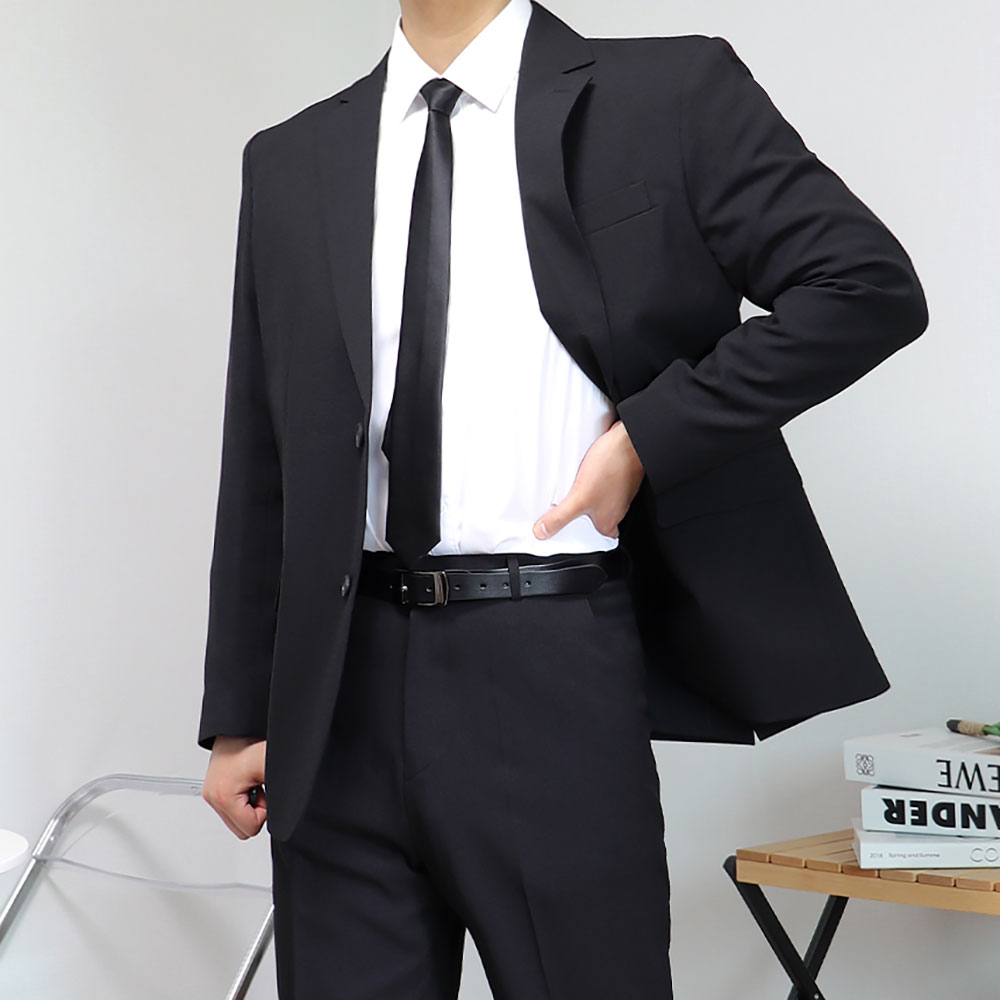 남자 상복 장례식장 정장 검은 양복 수트