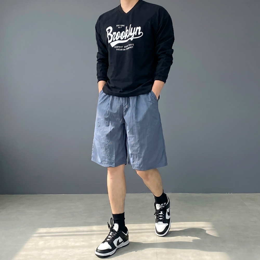 남자 럭비 V넥 티셔츠 나일론 바람막이 맨투맨